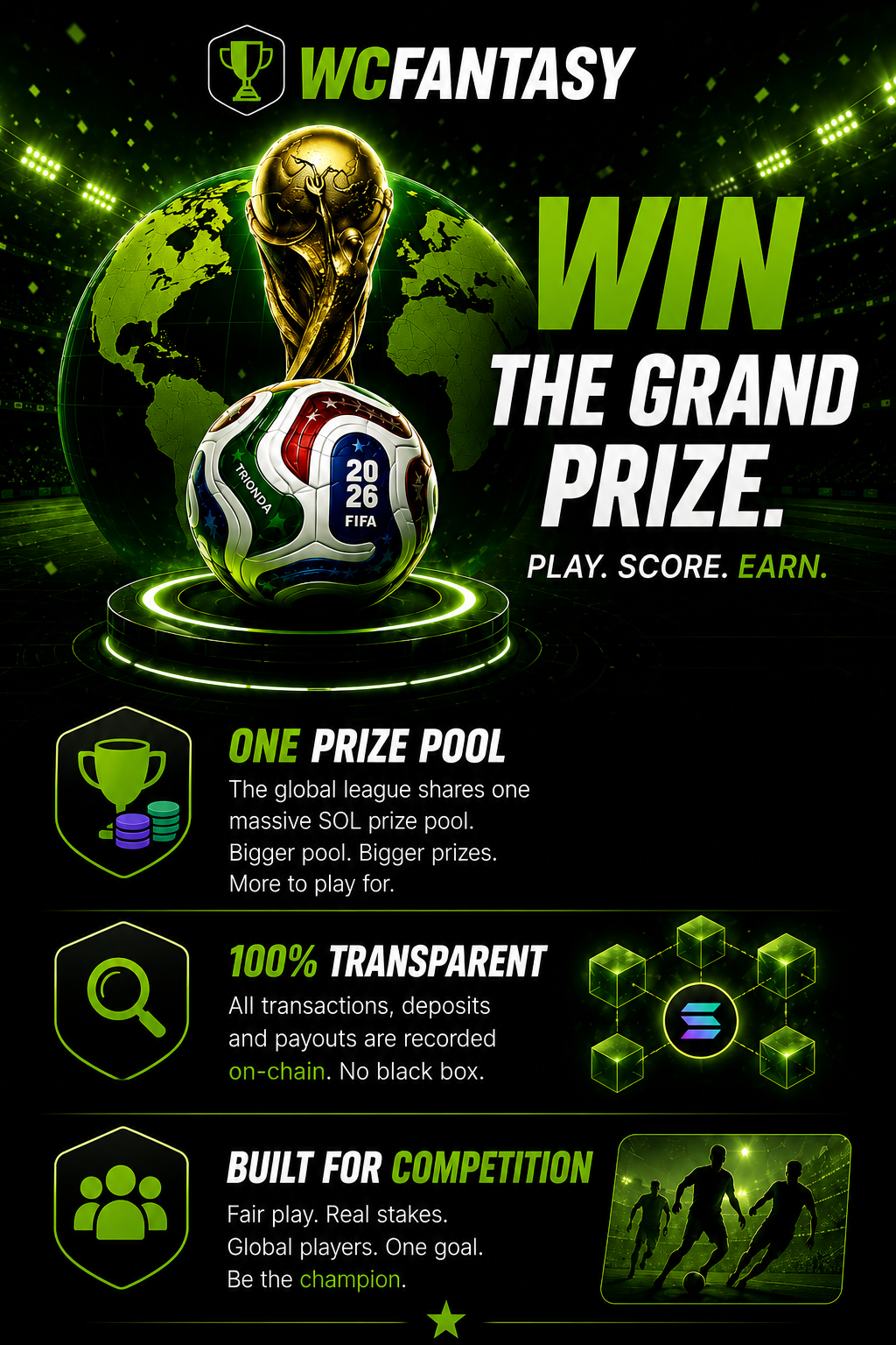 Win — On-chain prize pools, fully transparent, built for competition